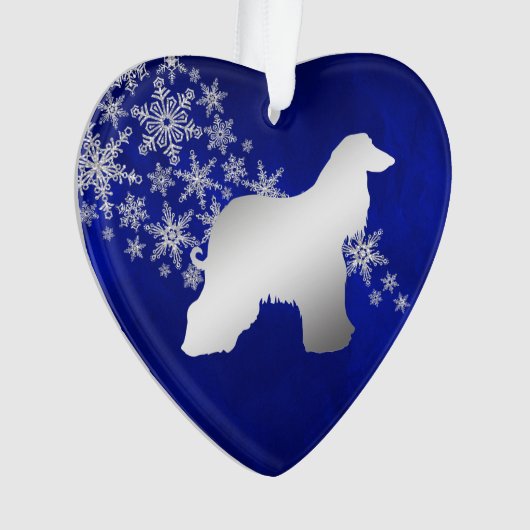 Blue Silver Snowflake Afghan Hound (devant)