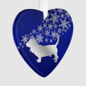 Blue Silver Snowflake Basset Hound Chien (devant)