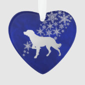Blue Silver Snowflake Brittany Ornament (voorkant)