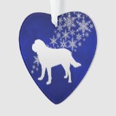 Blue Silver Snowflake St Bernard (devant)