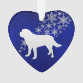 Blue Silver Snowflake St Bernard (devant)