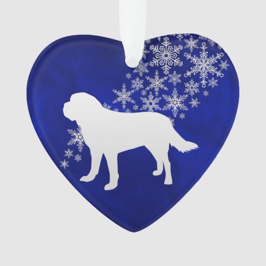Blue Silver Snowflake St Bernard (devant)