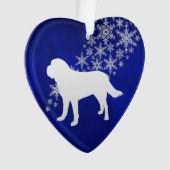 Blue Silver Snowflake St Bernard (devant)