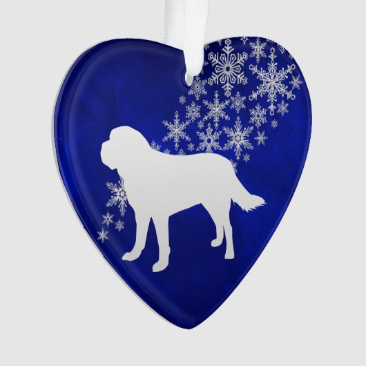 Blue Silver Snowflake St Bernard (devant)