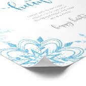 Blue silver snowflakes Pacifier chasse jeu Poster (Coin)