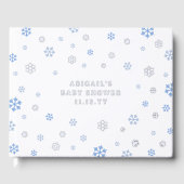 Blue Silver Snowflakes Winter Boy Baby shower (Recto)