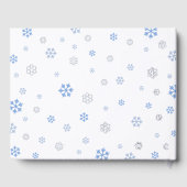 Blue Silver Snowflakes Winter Boy Baby shower (Verso)