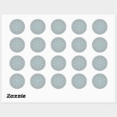 Blue Silver Star Pattern Kaleidoscope Stickers (Vel)