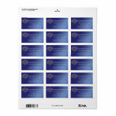 Blue Silver Star van David Adresetiketten Etiket (Full Sheet)
