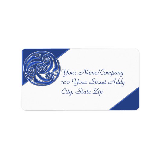 Blue Silver Triskel Etiket (Voorkant)