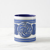 Blue Silver Triskel Mok (Midden)