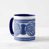 Blue Silver Triskel Mok (Voorkant links)