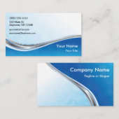 Blue Silver Wave Visitekaartje (Voorkant / Achterkant)