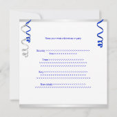 Blue Silver White Balloons Special Event Kaart (Achterkant)