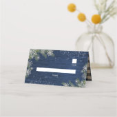 Blue Silver Winter Wood Pset Rustic (Voorkant)