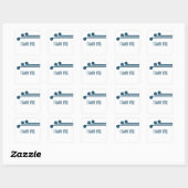 Blue Simple Deco Chic - dank u Stickers (Vel)