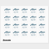 Blue Simple Deco Chic Enregistrer les stickers Dat (Feuille)