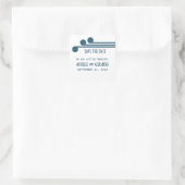Blue Simple Deco Chic Enregistrer les stickers Dat (Sac)