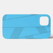 Blue, simple, elegant, abstract line pattern Case-Mate iPhone case (Achterkant (horizontaal))