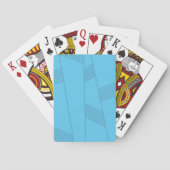 Blue, simple, elegant, abstract line pattern pokerkaarten (Achterkant)