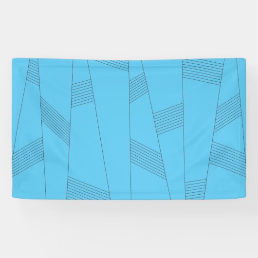 Blue, simple, elegant, abstract line pattern spandoek (Horizontaal)