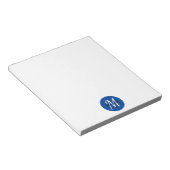 Blue Simple Monogram Classic Trendy-laptop Notitieblok (Schuin)
