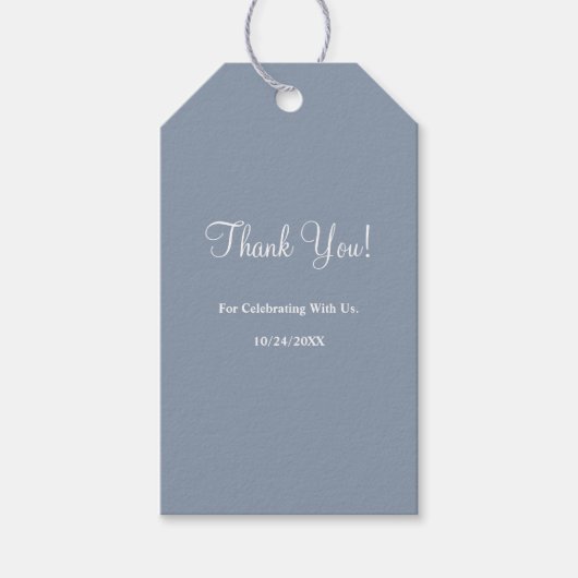 Blue Simple Wedding Gift-Labels Cadeaulabel (Voorkant)