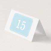 Blue Simply Elegant Folded Table Kaart (Achterkant)