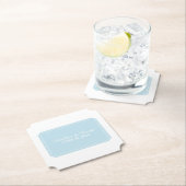 Blue Simply Elegant Wedding Kartonnen Onderzetters (Insitu)