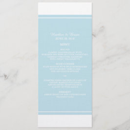 Blue Simply Elegant Wedding Menu
