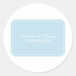 Blue Simply Elegant Wedding Stickers
