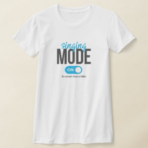 Blue Singing Mode op T-Shirt