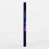 Blue Single Flower Cell Case Case met haar naam (Achterkant/rechts)