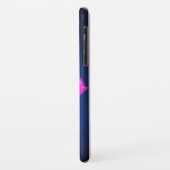 Blue Single Flower Cell Case Case met haar naam (Achterkant/links)