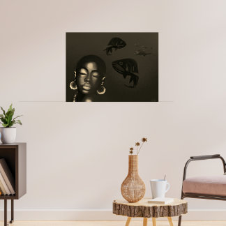 Blue Siren Art Poster