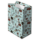 Blue Skeleton Ocean Scuba Diver en koraal Medium Cadeauzakje (Achterkant Gekanteld)