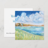 Blue Skies and Clouds vierkante platte kaart (Voorkant / Achterkant)