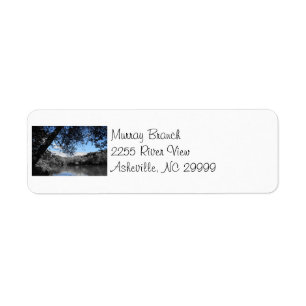 Blue Skies and Lakes Address Label