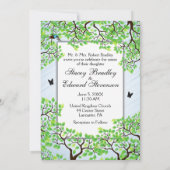 Blue Skies Bicycle Wedding Uitnodiging (Achterkant)