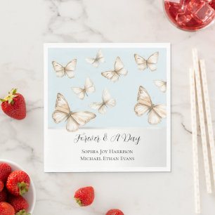 Blue Skies & Butterflies Huwelijk Servet