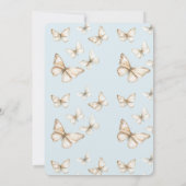Blue Skies & Butterflies Wedding   Kaart (Achterkant)