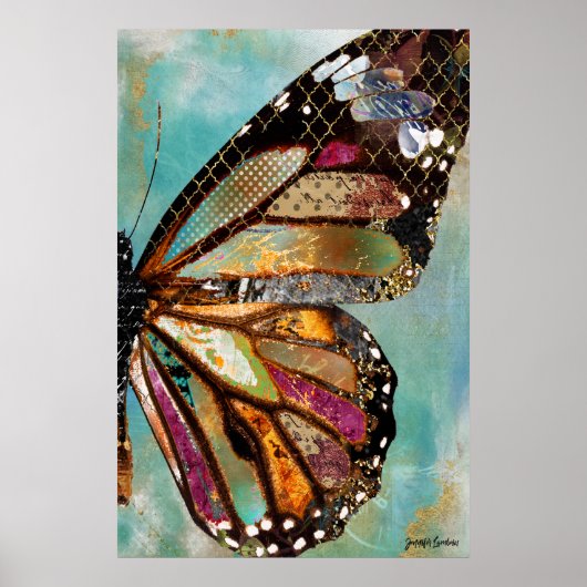 Blue Skies Butterfly Wing Poster (Voorkant)