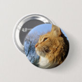 Blue Skies Cat-toets Ronde Button 5,7 Cm (Voorkant /achterkant)