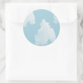 Blue Skies Clouds Ronde Sticker (Tas)