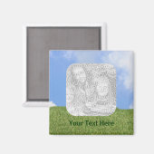 Blue Skies Green Grass Photo Magnet Magneet (Voorkant / Achterkant)