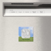 Blue Skies Green Grass Photo Magnet Magneet (Insitu (Vaatwasser))