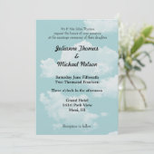 Blue Skies Wedding Kaart (Staand voorkant)