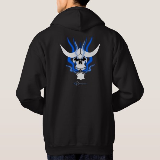 Blue Skull Hoodie (Achterkant)