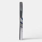 Blue Skull Metallic look Hoesje-Mate iPhone Case (Achterkant / Rechts)