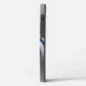 Blue Skull Metallic look Hoesje-Mate iPhone Case (Achterkant / Links)